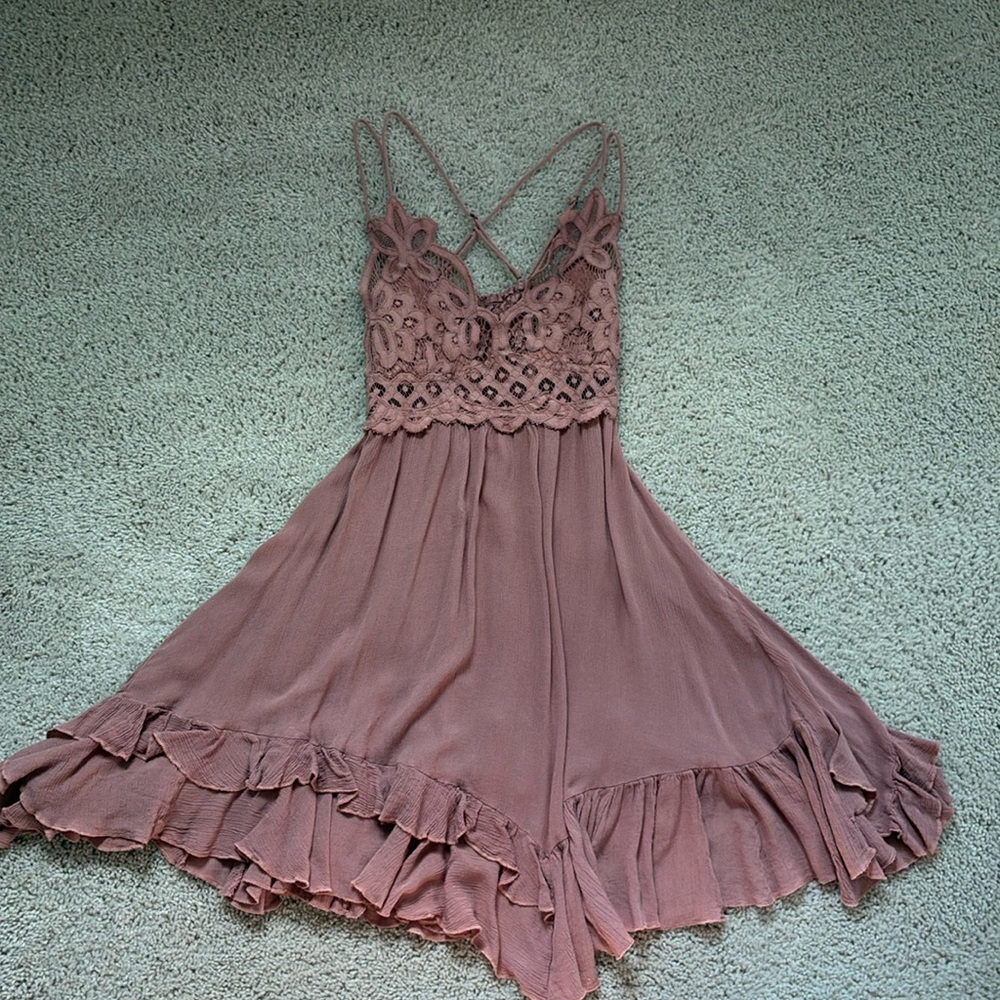 Free People criss cross straps dress